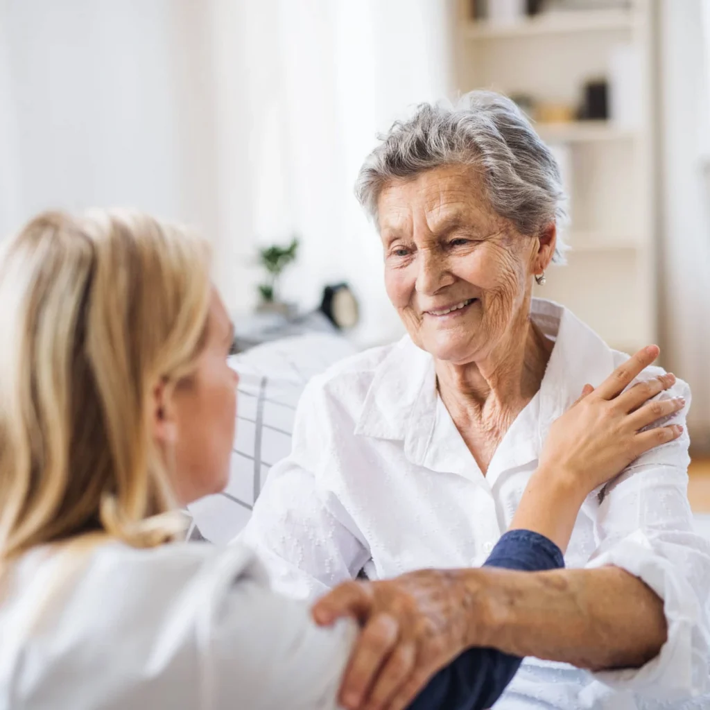 seniorka i opiekunka